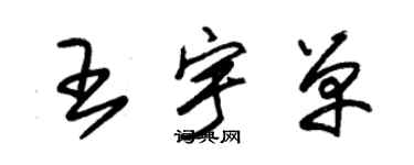 朱锡荣王宇单草书个性签名怎么写