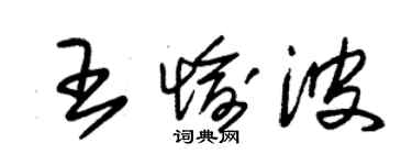 朱锡荣王愉波草书个性签名怎么写