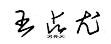 朱锡荣王占尤草书个性签名怎么写