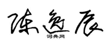朱锡荣陈逸辰草书个性签名怎么写