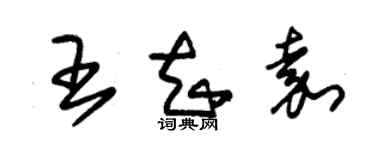 朱锡荣王知嘉草书个性签名怎么写
