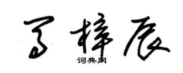 朱锡荣马梓辰草书个性签名怎么写