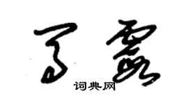 朱锡荣马霞草书个性签名怎么写