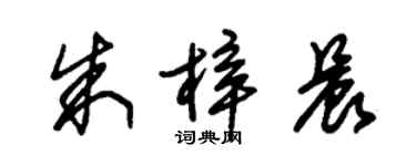 朱锡荣朱梓晨草书个性签名怎么写