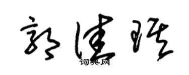 朱锡荣郭佳琪草书个性签名怎么写