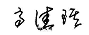 朱锡荣高佳琪草书个性签名怎么写
