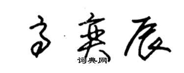 朱锡荣高奕辰草书个性签名怎么写