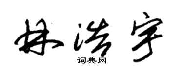 朱锡荣林浩宇草书个性签名怎么写