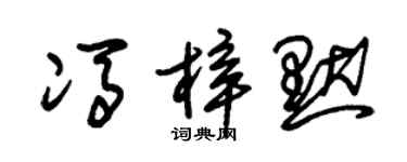 朱锡荣冯梓默草书个性签名怎么写