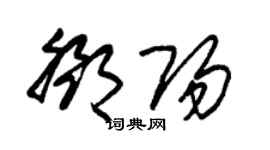 朱锡荣邓阳草书个性签名怎么写