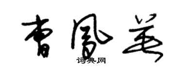 朱锡荣曹凤英草书个性签名怎么写