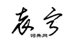 朱锡荣袁宁草书个性签名怎么写