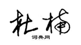 朱锡荣杜楠草书个性签名怎么写