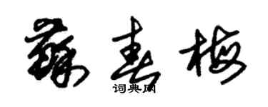 朱锡荣苏春梅草书个性签名怎么写