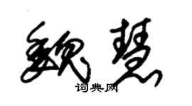 朱锡荣魏慧草书个性签名怎么写
