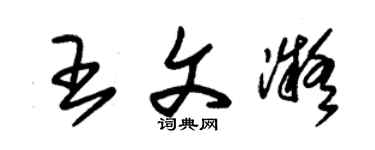 朱锡荣王文凝草书个性签名怎么写