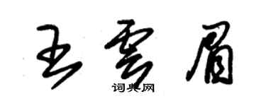 朱锡荣王云眉草书个性签名怎么写