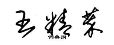 朱锡荣王精萃草书个性签名怎么写