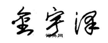 朱锡荣金宇泽草书个性签名怎么写