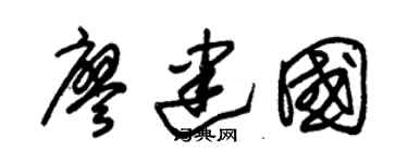 朱锡荣廖建国草书个性签名怎么写