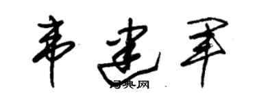 朱锡荣韦建军草书个性签名怎么写