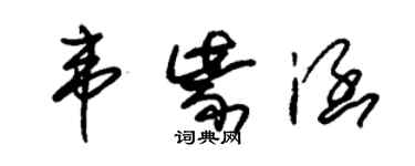 朱锡荣韦紫涵草书个性签名怎么写