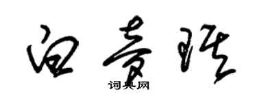 朱锡荣白梦琪草书个性签名怎么写