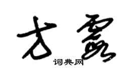 朱锡荣方霞草书个性签名怎么写