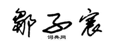 朱锡荣邹子宸草书个性签名怎么写