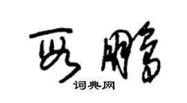 朱锡荣段鹏草书个性签名怎么写