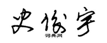 朱锡荣史俊宇草书个性签名怎么写