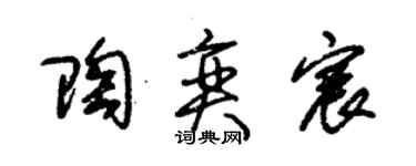 朱锡荣陶奕宸草书个性签名怎么写