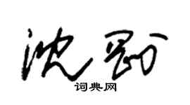 朱锡荣沈刚草书个性签名怎么写