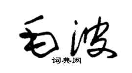 朱锡荣毛波草书个性签名怎么写