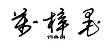 朱锡荣万梓墨草书个性签名怎么写