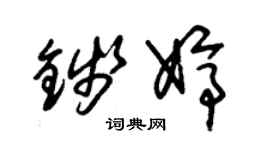 朱锡荣钱婷草书个性签名怎么写