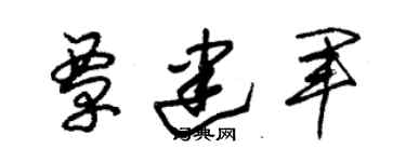 朱锡荣覃建军草书个性签名怎么写