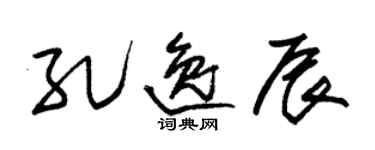 朱锡荣孔逸辰草书个性签名怎么写