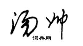 朱锡荣汤帅草书个性签名怎么写