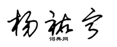 朱锡荣杨祐宁草书个性签名怎么写
