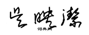 朱锡荣吴映洁草书个性签名怎么写