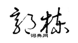 曾庆福郭栋草书个性签名怎么写