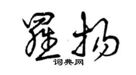 曾庆福罗扬草书个性签名怎么写
