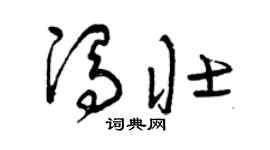 曾庆福冯壮草书个性签名怎么写