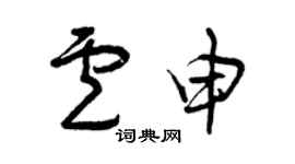 曾庆福卢申草书个性签名怎么写