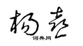 曾庆福杨喜草书个性签名怎么写