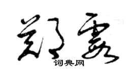 曾庆福郑霞草书个性签名怎么写