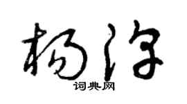 曾庆福杨淳草书个性签名怎么写