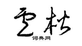 曾庆福卢楷草书个性签名怎么写