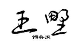 曾庆福王野草书个性签名怎么写